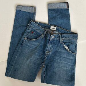 HUDSON "Bacara" STRAIGHT CROP FLOOD CUFFED Jeans Medium Wash Size 26